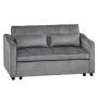 Sarantino Fenton Velvet 2-Seater Sofa Bed - Dark Grey thumbnail 2