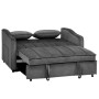 Sarantino Fenton Velvet 2-Seater Sofa Bed - Dark Grey thumbnail 2