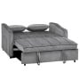 Sarantino Fenton Velvet 2-Seater Sofa Bed - Dark Grey thumbnail 3