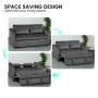 Sarantino Fenton Velvet 2-Seater Sofa Bed - Dark Grey thumbnail 4