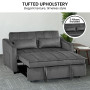 Sarantino Fenton Velvet 2-Seater Sofa Bed - Dark Grey thumbnail 6