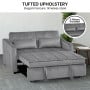 Sarantino Fenton Velvet 2-Seater Sofa Bed - Dark Grey thumbnail 7