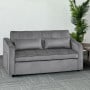 Sarantino Fenton Velvet 2-Seater Sofa Bed - Dark Grey thumbnail 9