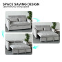 Sarantino Fenton Velvet 2-Seater Sofa Bed - Light Grey thumbnail 5