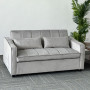Sarantino Fenton Velvet 2-Seater Sofa Bed - Light Grey thumbnail 9