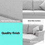 Linen Corner Sofa Couch Lounge L-shape w/ Left Chaise Seat Light Grey thumbnail 7