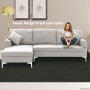 Linen Corner Sofa Couch Lounge L-shape w/ Right Chaise Seat Light Grey thumbnail 6