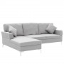 Linen Corner Sofa Couch Lounge L-shape w/ Right Chaise Seat Light Grey thumbnail 8