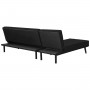 Sarantino 3-Seater Corner Sofa Bed Lounge Chaise Couch - Black thumbnail 11