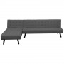 3-Seater Corner Sofa Bed with Lounge Chaise Couch Furniture Dark Grey thumbnail 1