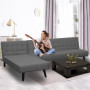 3-Seater Corner Sofa Bed with Lounge Chaise Couch Furniture Dark Grey thumbnail 8