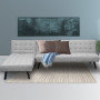 3-Seater Corner Sofa Bed with Lounge Chaise Couch Furniture Light Grey thumbnail 2