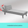 3-Seater Corner Sofa Bed with Lounge Chaise Couch Furniture Light Grey thumbnail 8