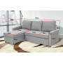 3-Seater Corner Sofa Bed With Storage Lounge Chaise Couch - Light Grey thumbnail 5