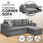 Fontana Pullout Sofa Bed with Storage Chaise Lounge  Sarantino - Grey thumbnail 3