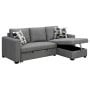 Fontana Pullout Sofa Bed with Storage Chaise Lounge  Sarantino - Grey thumbnail 7
