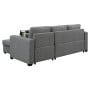 Fontana Pullout Sofa Bed with Storage Chaise Lounge  Sarantino - Grey thumbnail 8