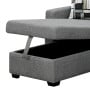 Fontana Pullout Sofa Bed with Storage Chaise Lounge  Sarantino - Grey thumbnail 9
