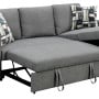 Fontana Pullout Sofa Bed with Storage Chaise Lounge  Sarantino - Grey thumbnail 10