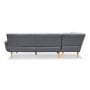 Sarantino Faux Linen Corner Sofa Lounge L-shaped with Chaise Dark Grey thumbnail 8