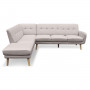 Sarantino Faux Linen Corner Sofa Lounge L-shaped Chaise Light Grey thumbnail 3