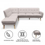 Sarantino Faux Linen Corner Sofa Lounge L-shaped Chaise Light Grey thumbnail 5