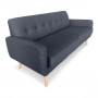 Sarantino 6 Seater Linen Fabric Sofa Couch Futon Lounge Set Dark Grey thumbnail 5