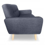 Sarantino 6 Seater Linen Fabric Sofa Couch Futon Lounge Set Dark Grey thumbnail 9