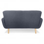 Sarantino 6 Seater Linen Fabric Sofa Couch Futon Lounge Set Dark Grey thumbnail 10