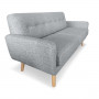 Sarantino 6 Seater Linen Fabric Sofa Couch Futon Lounge Set Light Grey thumbnail 5