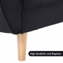Sarantino 3 Seater Modular Linen Fabric Sofa Bed Couch Futon - Black thumbnail 6