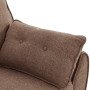 Sarantino 3 Seater Modular Linen Fabric Sofa Bed Couch Futon - Brown thumbnail 5