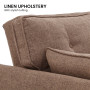 Sarantino 3 Seater Modular Linen Fabric Sofa Bed Couch Futon - Brown thumbnail 9