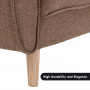 Sarantino 3 Seater Modular Linen Fabric Sofa Bed Couch Futon - Brown thumbnail 7