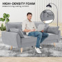 Sarantino 3 Seater Modular Linen Fabric Sofa Bed Couch - Light Grey thumbnail 12