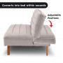 Sarantino 3 Seater Modular Linen Fabric Sofa Bed Couch Futon - Beige thumbnail 3