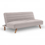 Sarantino 3 Seater Modular Linen Fabric Sofa Bed Couch Futon - Beige thumbnail 4