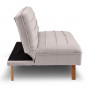 Sarantino 3 Seater Modular Linen Fabric Sofa Bed Couch Futon - Beige thumbnail 5