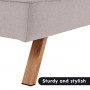 Sarantino 3 Seater Modular Linen Fabric Sofa Bed Couch Futon - Beige thumbnail 10