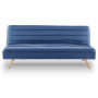 Sarantino 3 Seater Modular Linen Fabric Sofa Bed Couch  - Dark Blue thumbnail 1