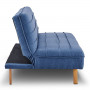 Sarantino 3 Seater Modular Linen Fabric Sofa Bed Couch  - Dark Blue thumbnail 4
