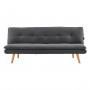 Sarantino 3 Seater Linen Sofa Bed Couch Lounge Futon - Dark Grey thumbnail 1