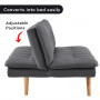 Sarantino 3 Seater Linen Sofa Bed Couch Lounge Futon - Dark Grey thumbnail 3