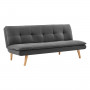 Sarantino 3 Seater Linen Sofa Bed Couch Lounge Futon - Dark Grey thumbnail 5