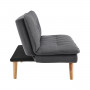 Sarantino 3 Seater Linen Sofa Bed Couch Lounge Futon - Dark Grey thumbnail 4
