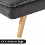 Sarantino 3 Seater Linen Sofa Bed Couch Lounge Futon - Dark Grey thumbnail 10