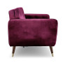 Sarantino Faux Velvet Sofa Bed Couch Furniture  Suite Seat Burgundy thumbnail 3