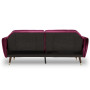Sarantino Faux Velvet Sofa Bed Couch Furniture  Suite Seat Burgundy thumbnail 4
