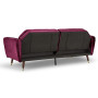 Sarantino Faux Velvet Sofa Bed Couch Furniture  Suite Seat Burgundy thumbnail 5