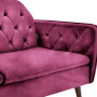 Sarantino Faux Velvet Sofa Bed Couch Furniture  Suite Seat Burgundy thumbnail 7